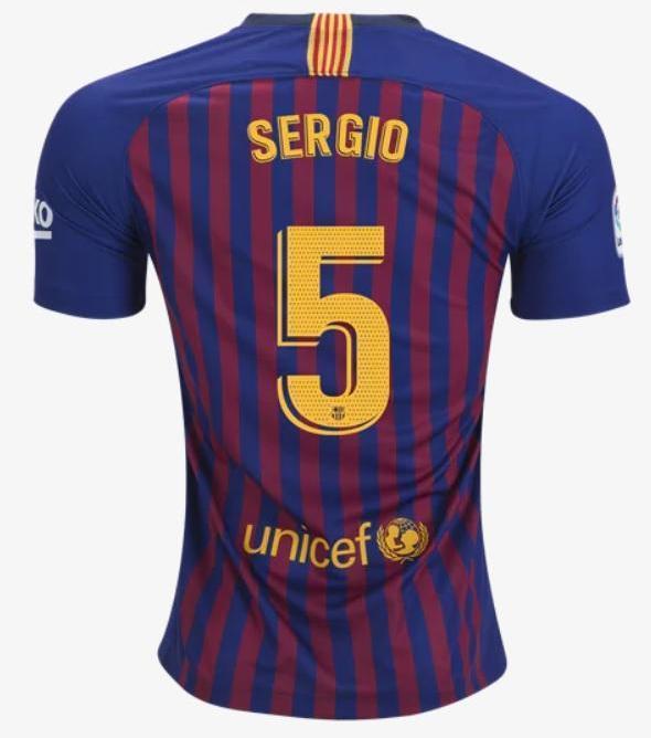 Barcelona Sergio Home Jersey 2018/19