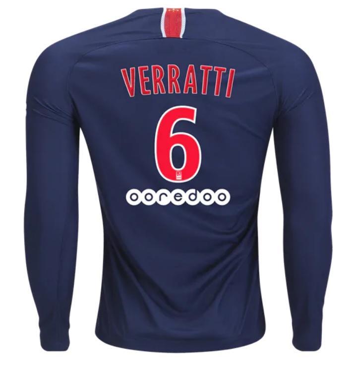 PSG Verratti Long Sleeve Home Jersey 2018/19