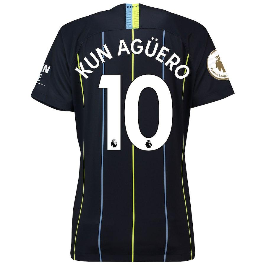 Sergio Aguero Manchester City Women's 2018/19 Away Jersey