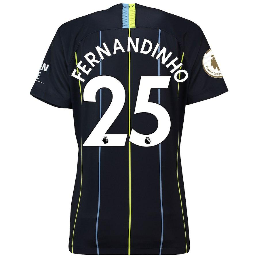 Fernandinho Manchester City Women's 2018/19 Away Jersey