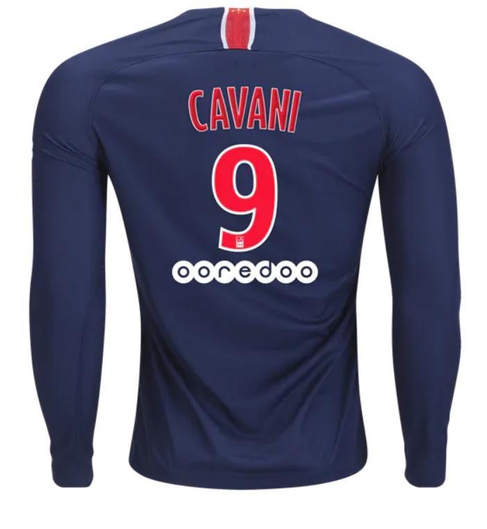 PSG Cavani Long Sleeve Home Jersey 2018/19