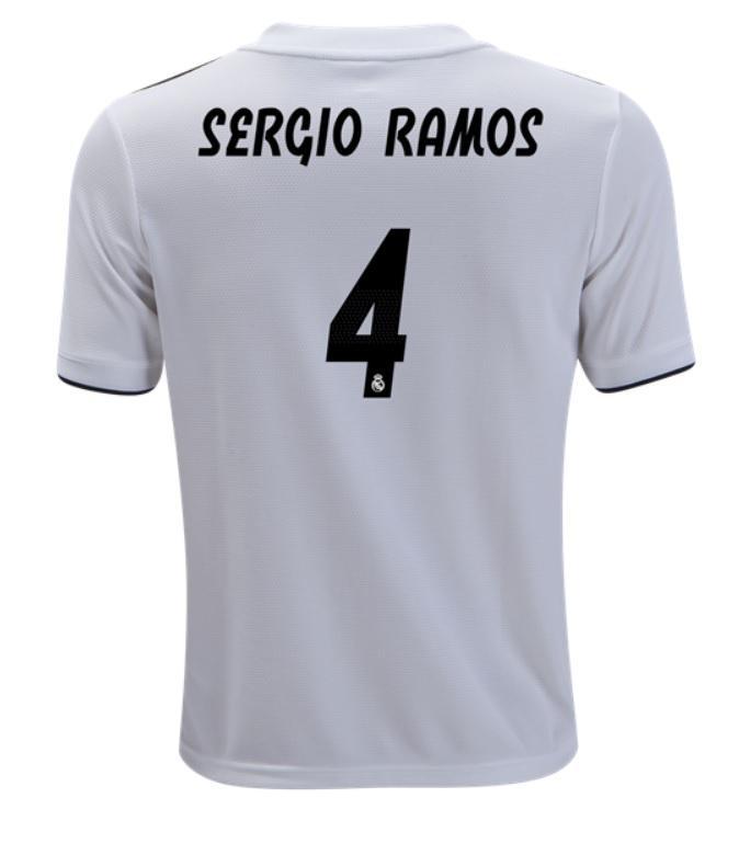 Real Madrid Sergio Ramos Youth Home Jersey 18/19