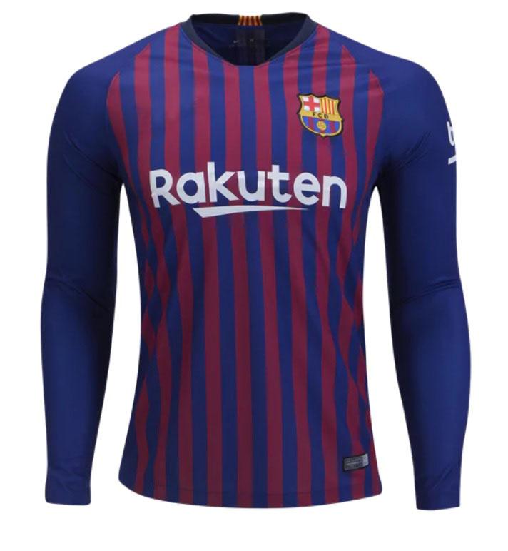 Umtiti FC Barcelona 18/19 Long Sleeve Home Jersey