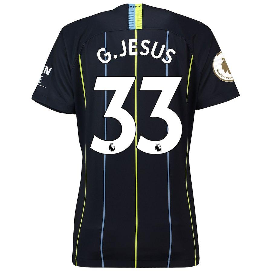 Gabriel Jesus Manchester City Women's 2018/19 Away Jersey